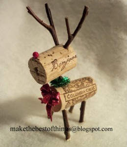 Wine cork reindeer 1